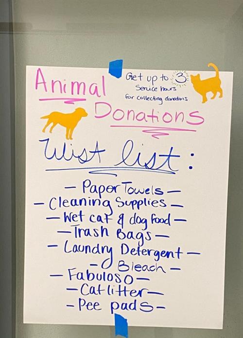 Pet Donations Wish List